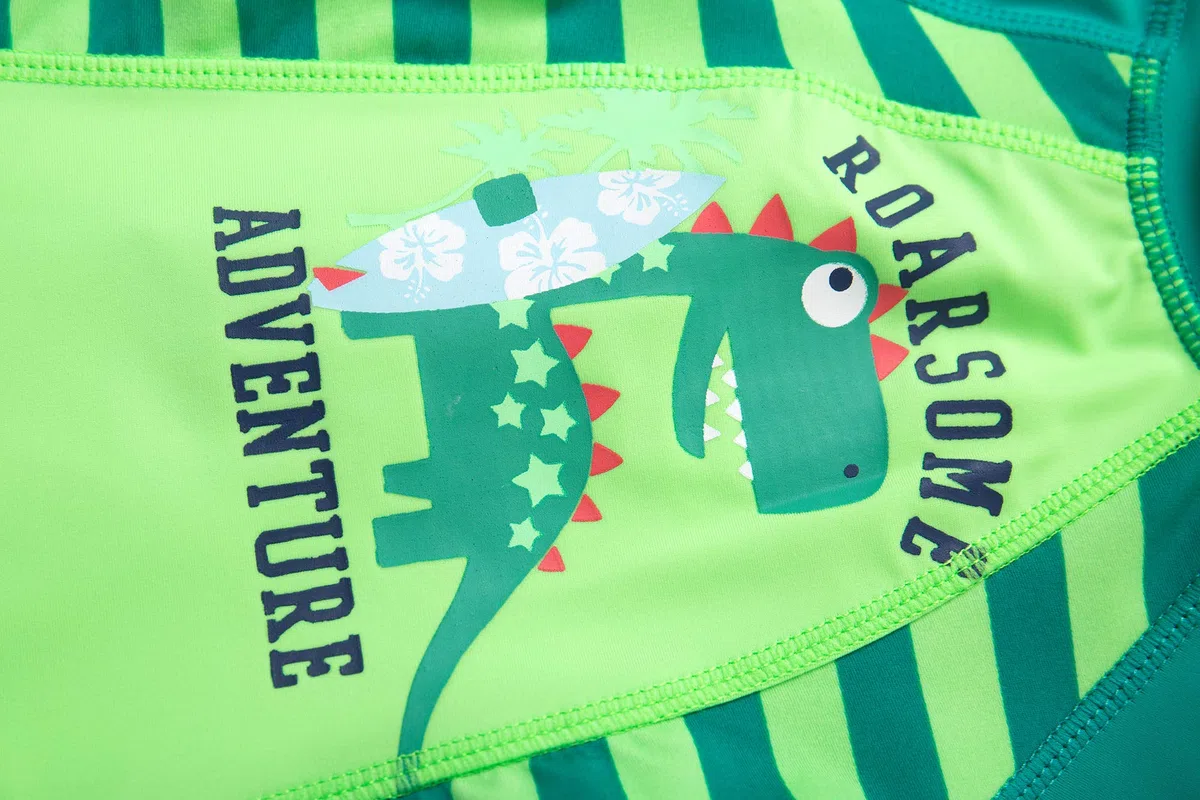 BONVERANO, Costume da bagno intero per bambini, a maniche lunghe, protezione UV 50+, con cerniera