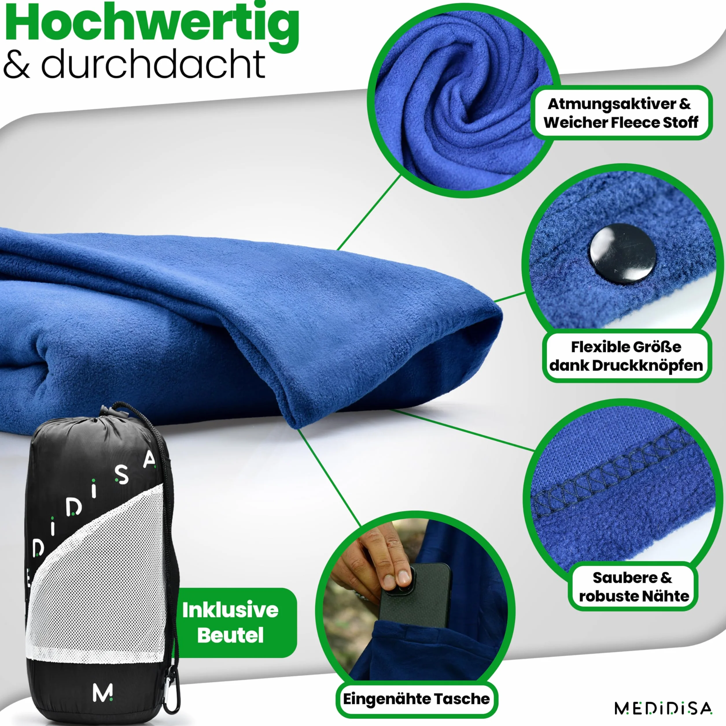 Coperta da viaggio ultraleggera calda per viaggi e campeggio (pile, 170 x 120 cm) – Coperta leggera e calda per volo e auto – Coperta da campeggio sottile e traspirante per bambini e adulti