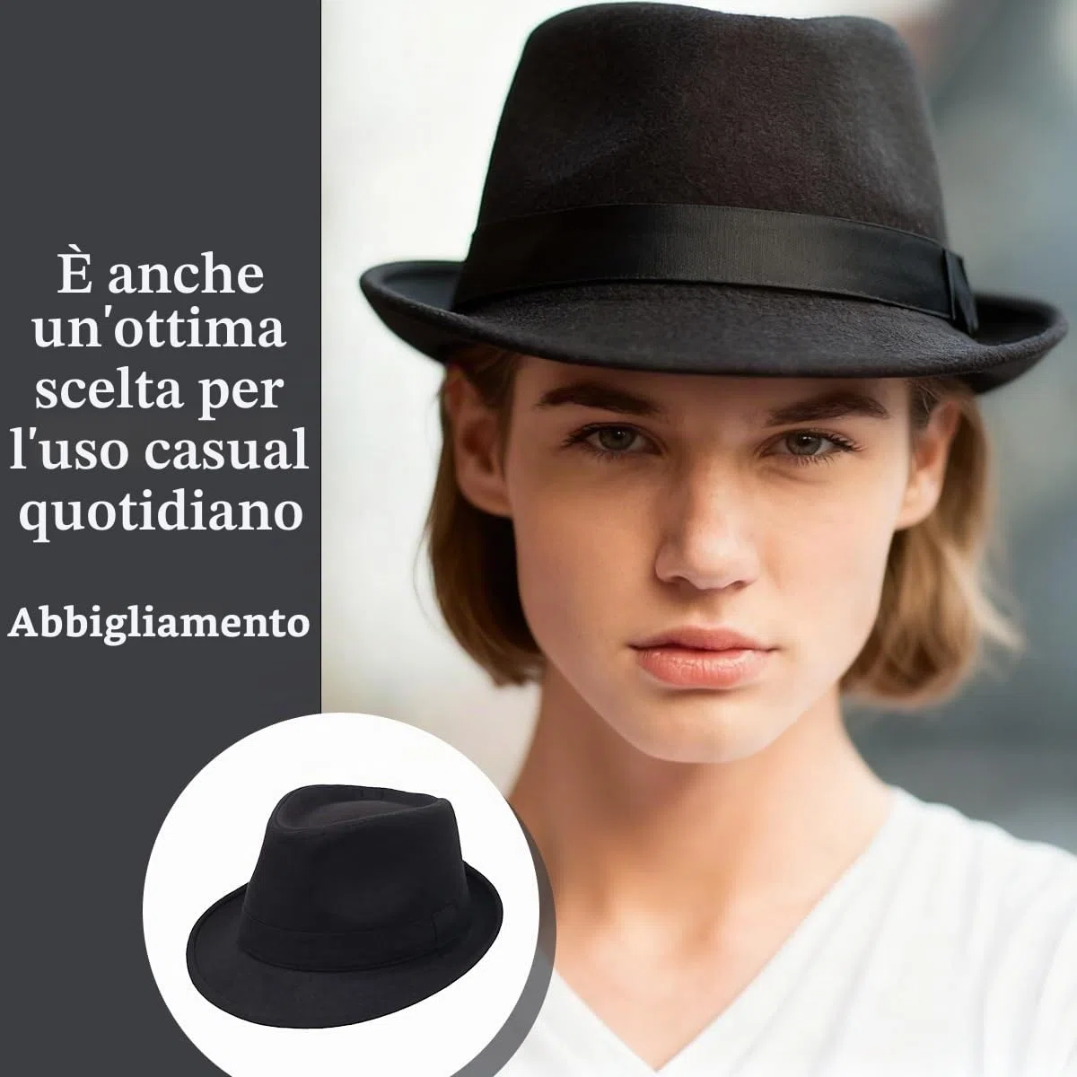 Cappello Fedora stile retrò classico Manhattan, cappello jazz, unisex, per spettacoli teatrali, feste, spettacoli, cosplay, matrimoni, vita quotidiana