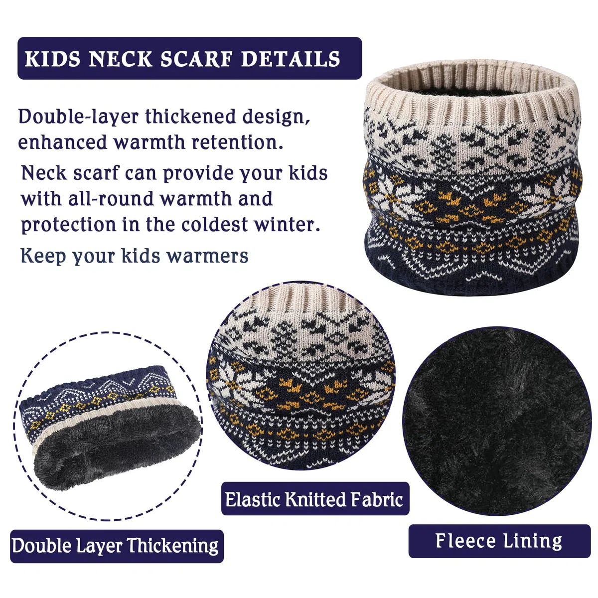 Cappello Invernale per Bambini Guanti Sciarpa Set, 3 in1nverno in Pile Addensato Cappello a Maglia Termica Sciarpa Guanti Set, per Bambini Ragazzi Ragazze, 2-7 Anni