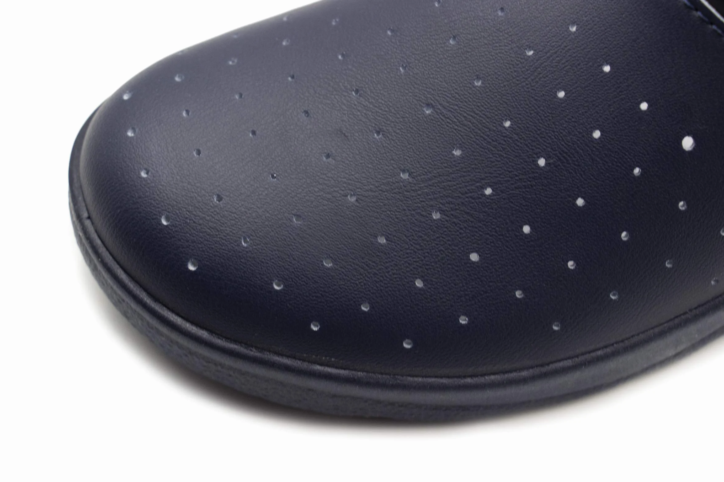 Poligono Ciabatte Sanitarie Anatomiche Uomo e Donna, Scarpe Pantofole Ortopediche Confortevoli con Tomaia in Vera Pelle Traforata, MADE IN ITALY