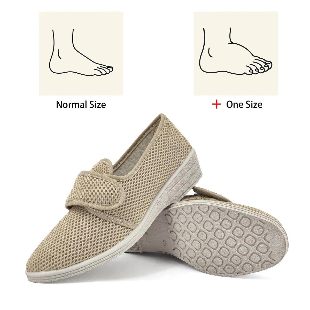 JOMIX Pantofole Donna Estive Ciabatte da Anziani con Strappo Scarpe Lavabile in Lavatrice