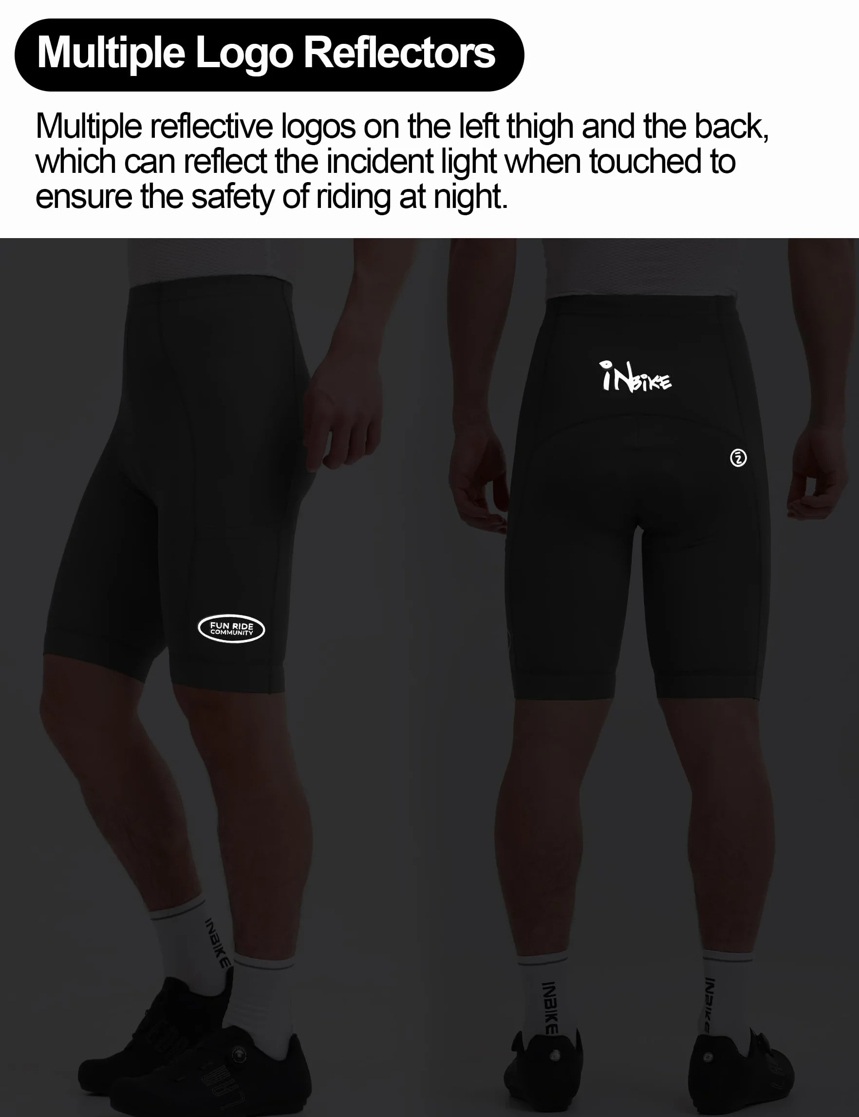 INBIKE Pantaloncini Ciclismo Uomo Pantaloncini MTB Imbottite 3D Pantaloncini Bici da Strada Estivi Intimo MTB Asciugatura Rapida Traspirante
