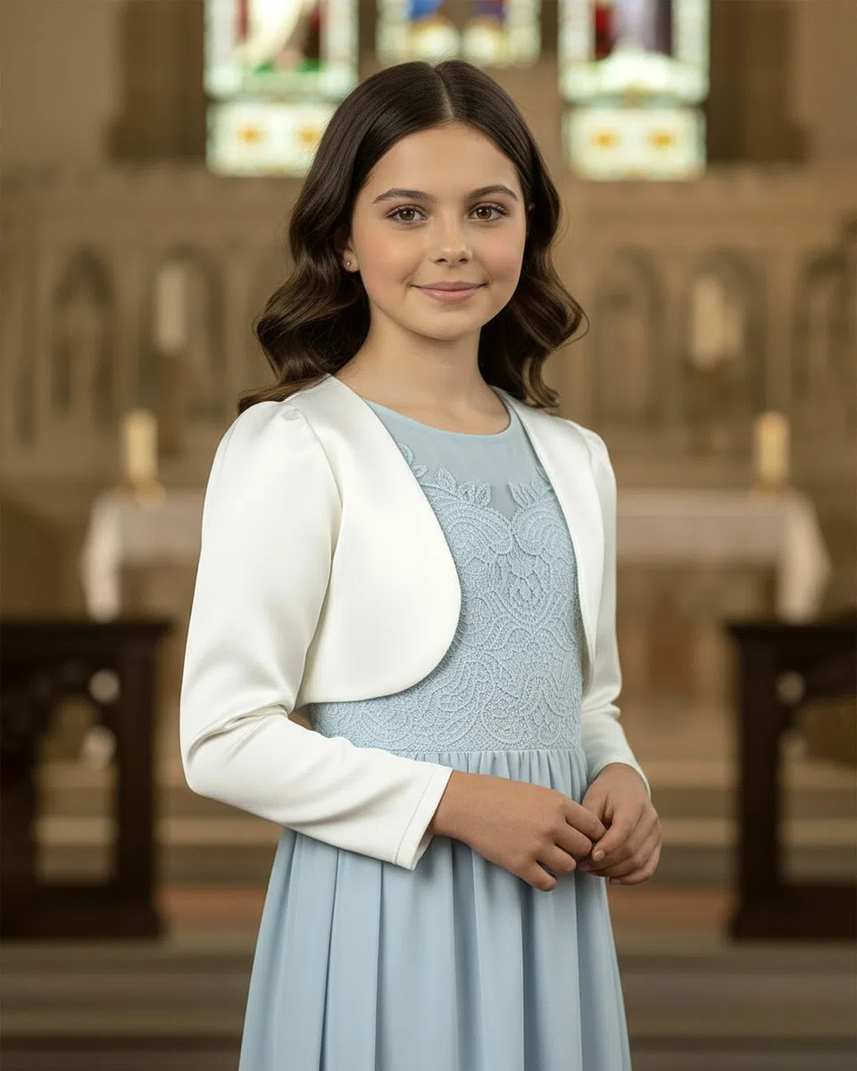 BlackButterfly Bambini Raso Manica Lunga Bolero Ragazze