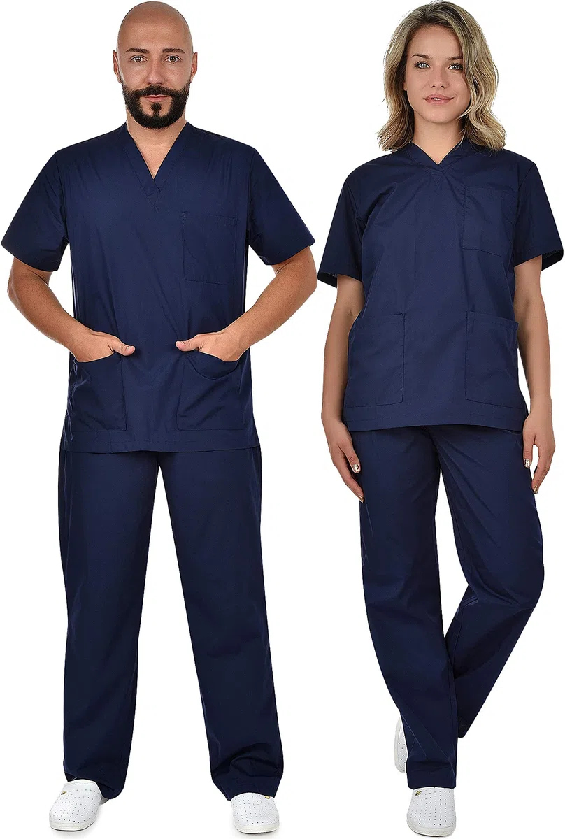 B-well Cesare Divisa Sanitaria Donna e Uomo | Uniforme Sanitaria Donna e Uomo Unisex Set con Casacca e Pantalone | Divise Sanitarie