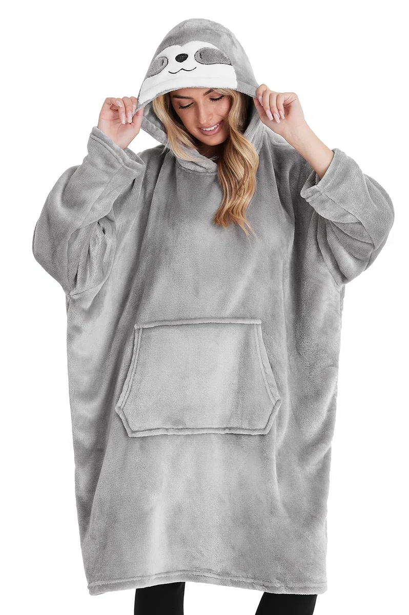 CityComfort Felpa con Cappuccio Oversize Coperta Indossabile Gigante in Pile Unisex Uomo Donna
