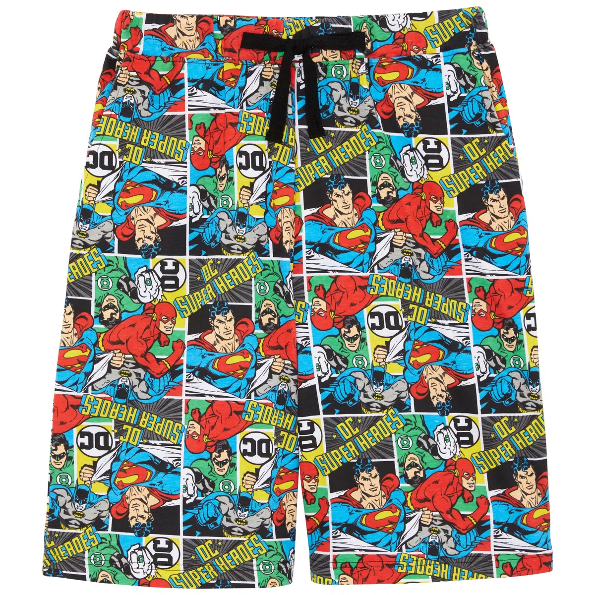 Confezione da due Pantaloncini da Salotto da Uomo - Batman, The Flash, Green Lantern e Superman - 100% Cotone