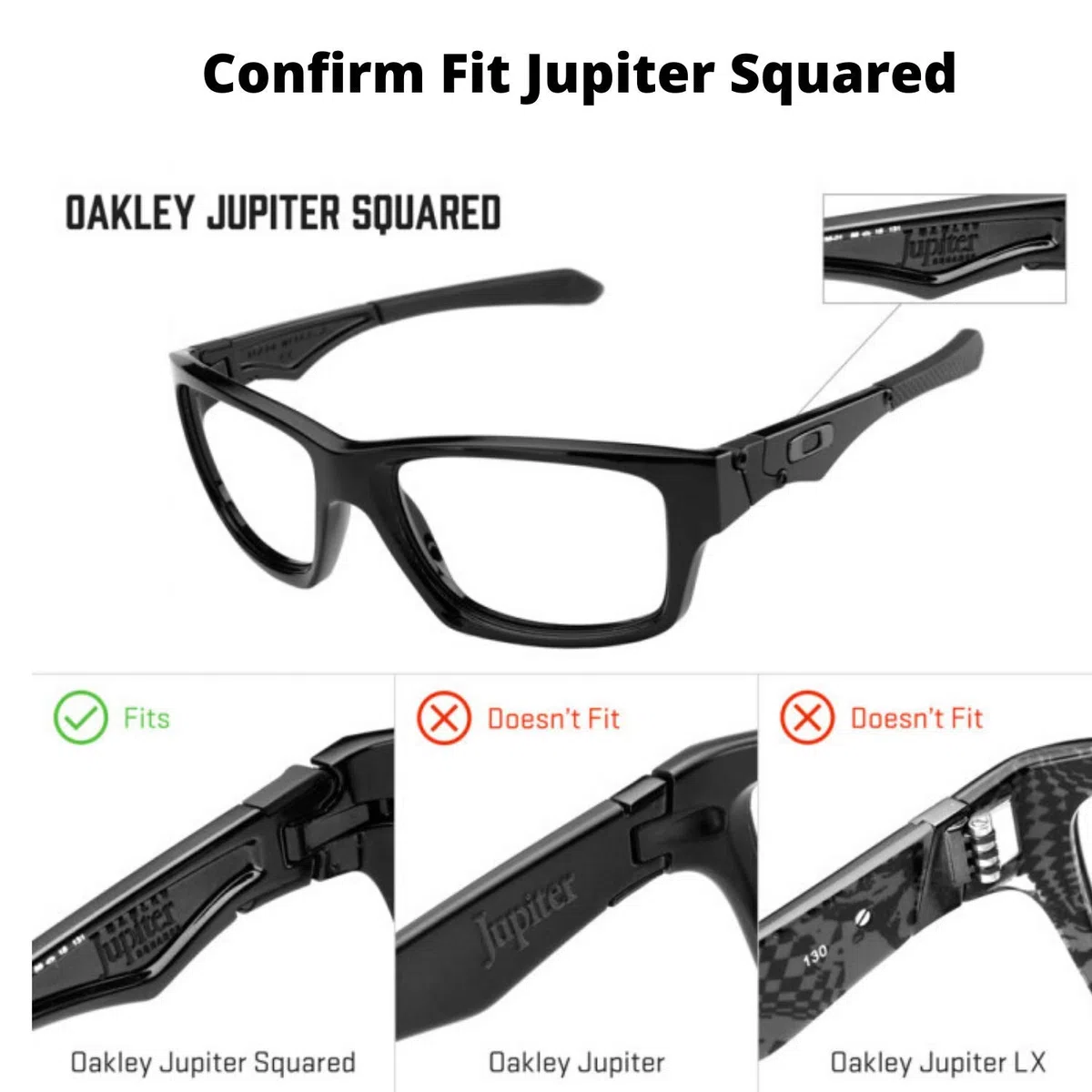 SURE Basic Lenti di Ricambio Polarizzate per Oakley Jupiter Squared