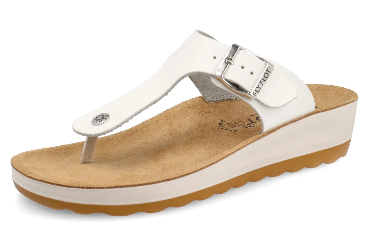 Fly Flot Ciabatta Donna Infradito in Microfibra con Fibbia Regolabile, Fodera Traspirante Air Flot E Sottopiede in Pelle