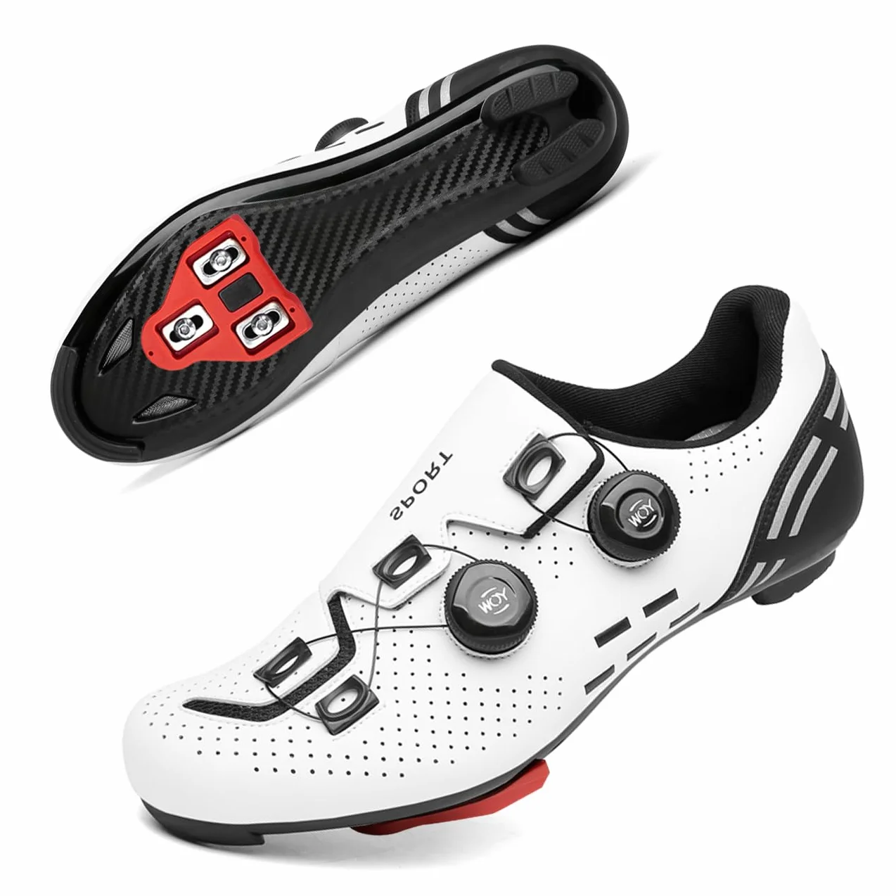 Scarpe da ciclismo da uomo e donna, compatibili con Peloton, per uso interno, classe di spin, per attività all'aperto, con tacchetti Delta Look