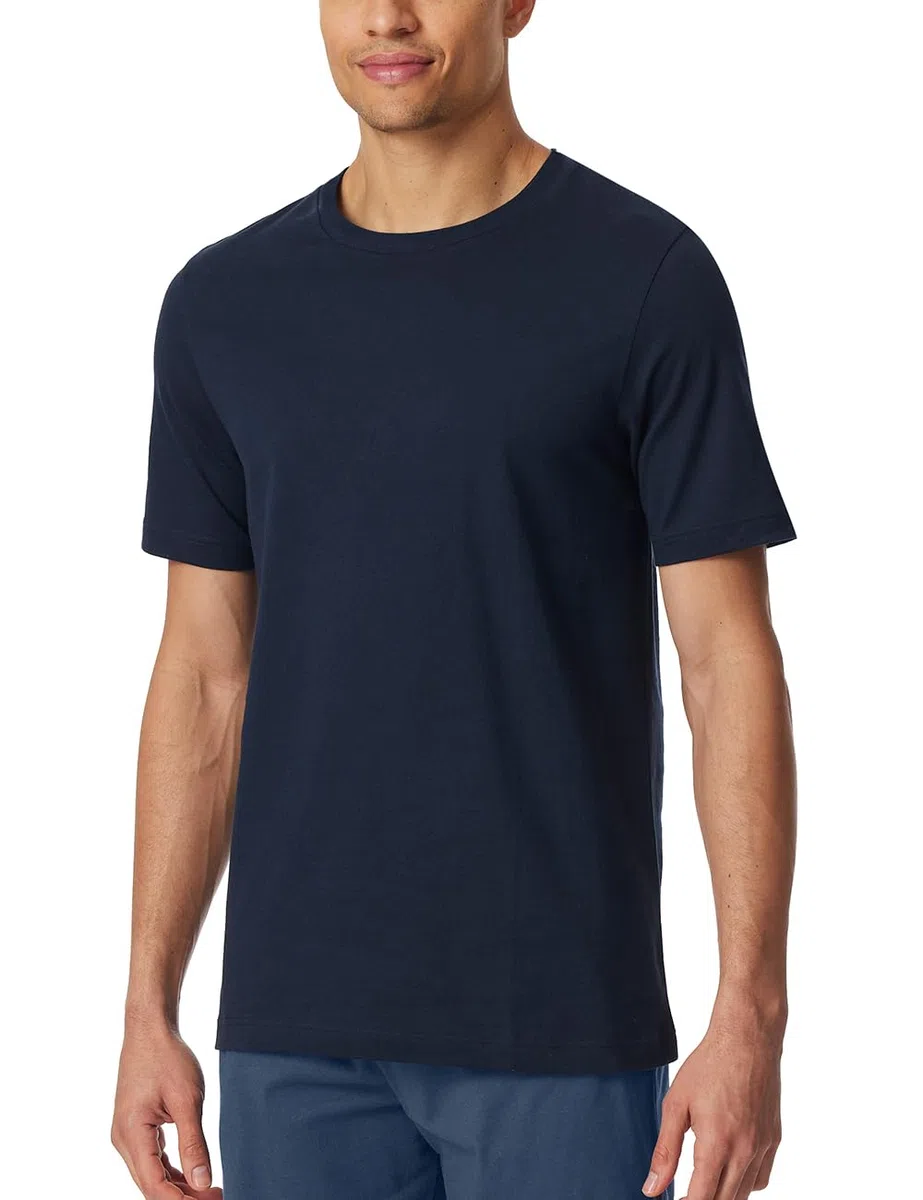 Schiesser Schiesser Herren Schlafshirt Langarm Rundhals - Mix + Relax - Organic Cotton Parte Superiore del Pigiama Uomo (Pacco da 1)