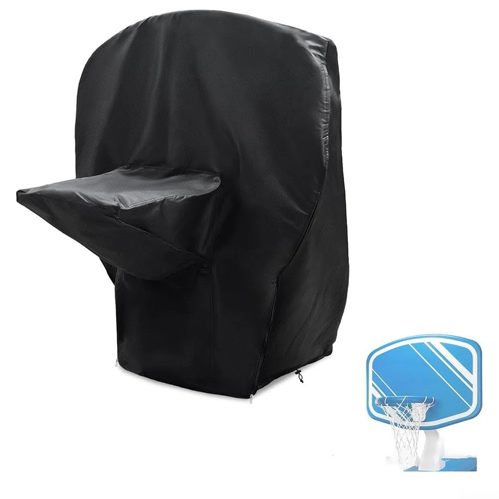 Copertura per canestro da basket, impermeabile, antipolvere, in tessuto, con manici con cerniera, cinghie resistenti al vento, 94 x 61 x 109 cm (600D)