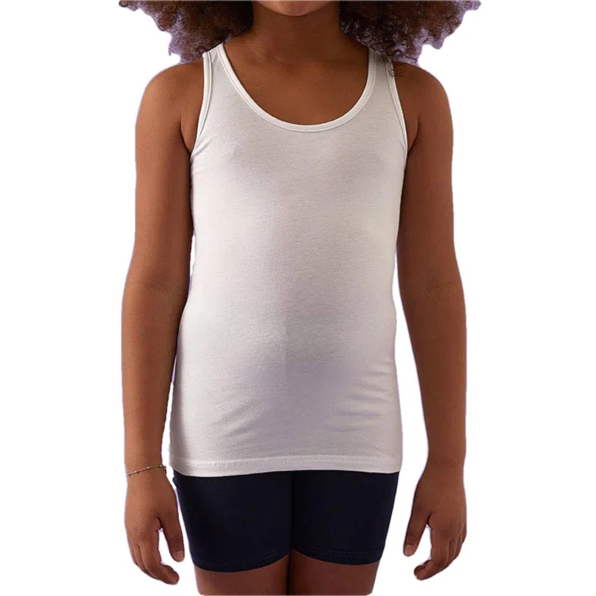 JADEA 283-2 Pezzi - Canotta Bambina Spalla Larga in Cotone Elasticizzato e Traspirante - Comfort Perfetto per Giornate Calde e attività Quotidiane