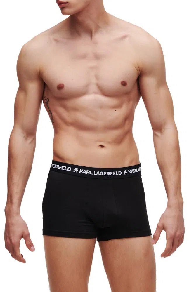 Karl Lagerfeld Logo Trunk Set (3 Pack) Trunks Uomo (Pacco da 3)