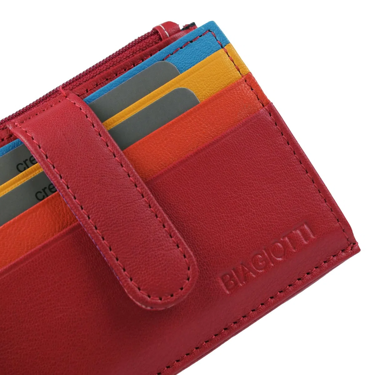 Laura Biagiotti BIAGIOTTI, Porta Carte di Credito in Vera Pelle, Unisex Uomo e Donna, Con Tasca e Scatola