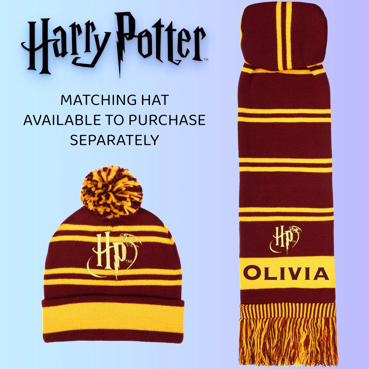 Harry Potter - Sciarpa personalizzata per bambini - Sciarpa di lana - Taglia unica - Merchandise ufficiale