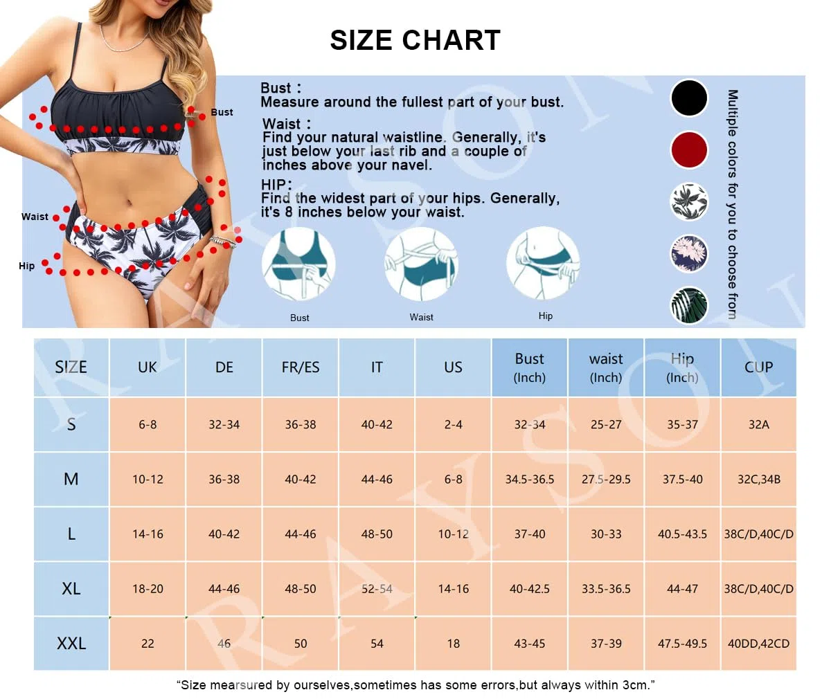 Costumi da Bagno per Donna a Due Pezzi Ruched Bandeau Bikini Set Regolabile Tracolla Costumi Donna Imbottito Push Up Bikini Top Sgambata a Vita Alta Fondo Beachwear Swimwear