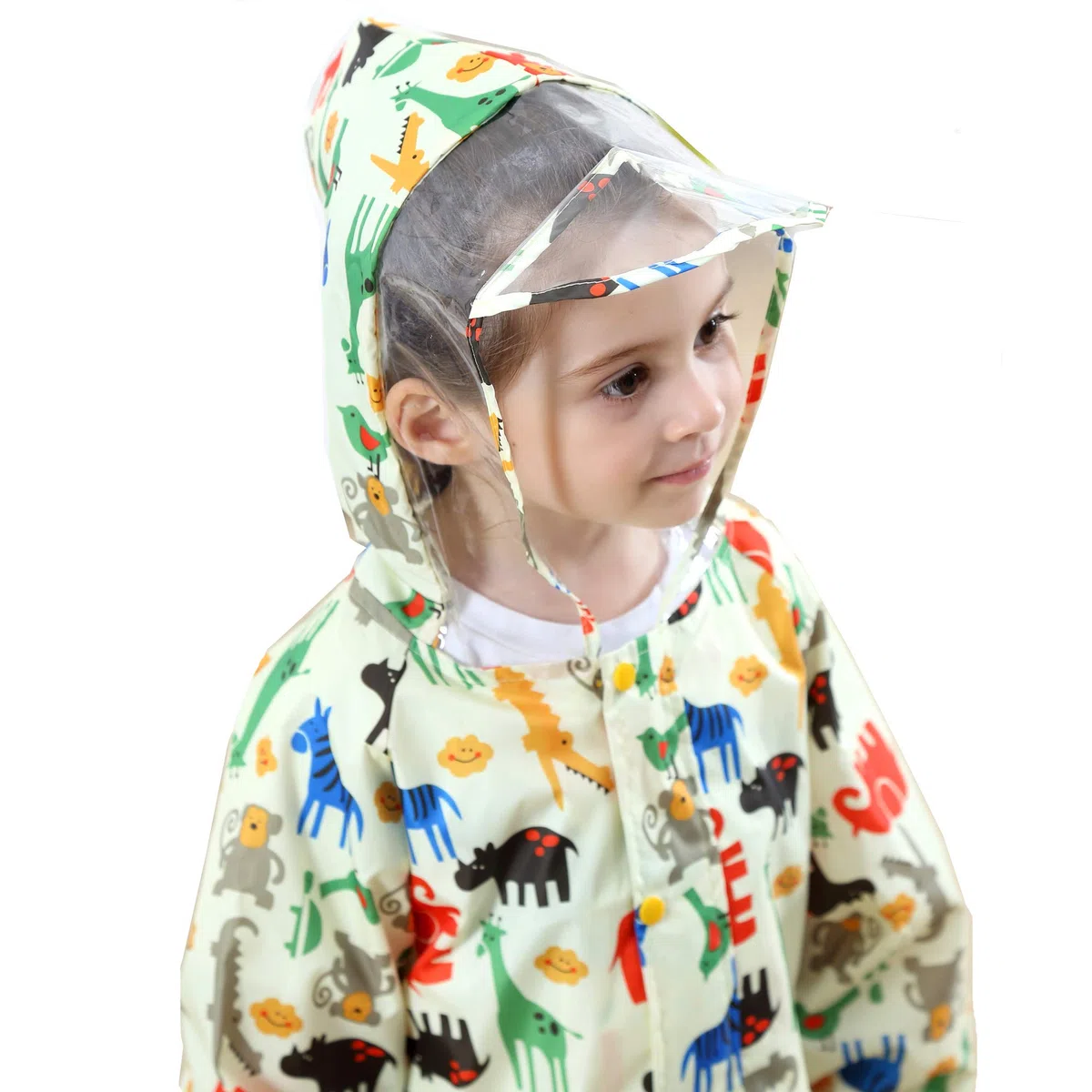 Impermeabile da Pioggia Bambini Ragazzi Ragazze con Cappuccio Antipioggia Giacca Tuta Portatile Sportivo Jogging Impermeabili Unisex Bambino Bimba Bimbo Scolaro 1-7 Anni