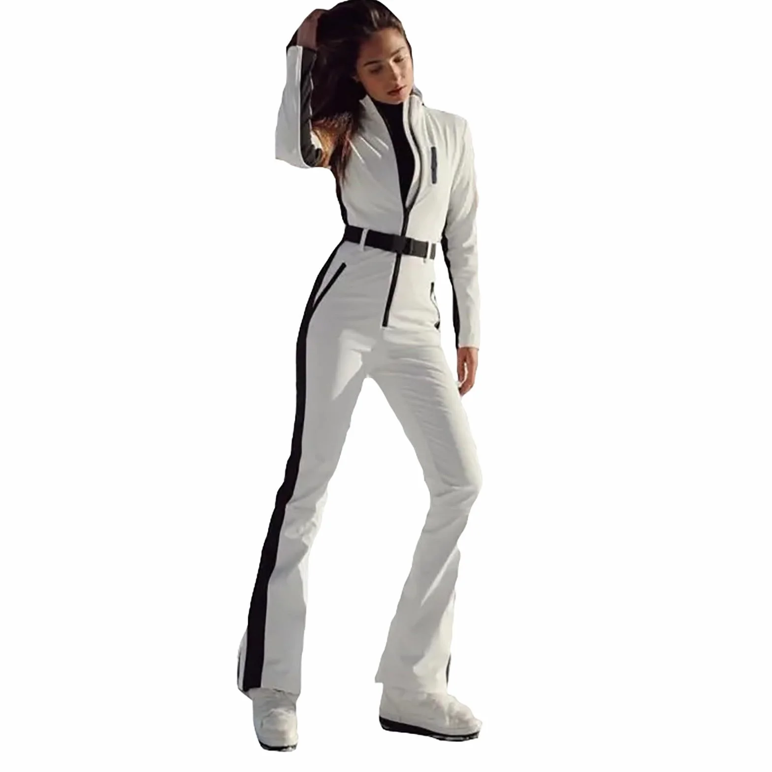 Giacca da sci da donna, impermeabile, traspirante, tuta da neve da donna, tuta da sci calda, per attività all'aperto, in softshell, alla moda, elegante giacca da snowboard, comoda tuta da sci