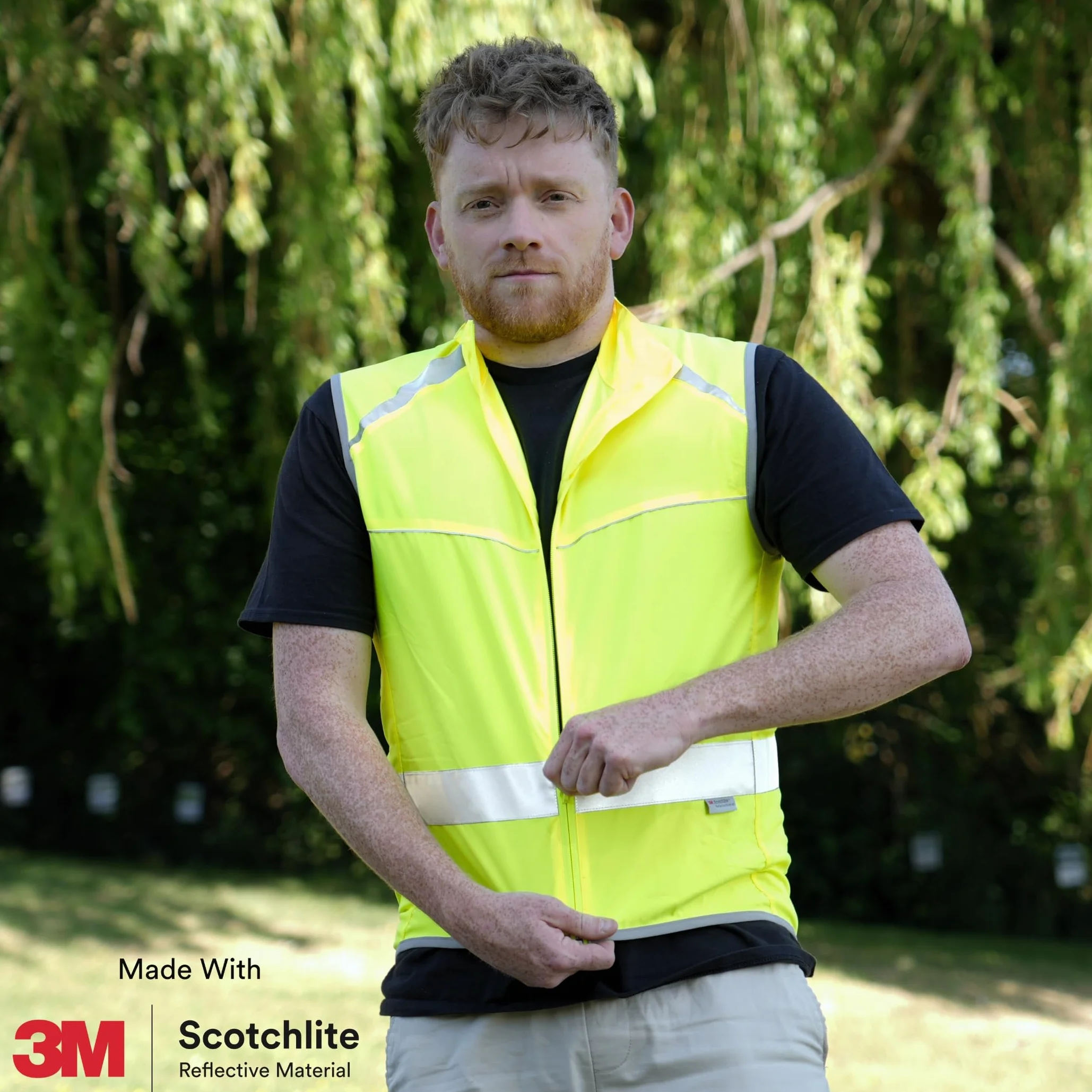 Salzmann Gilet da Ciclismo | Realizzato con 3M Scotchlite | Gilet Leggero con Inserti in Rete Traspirante