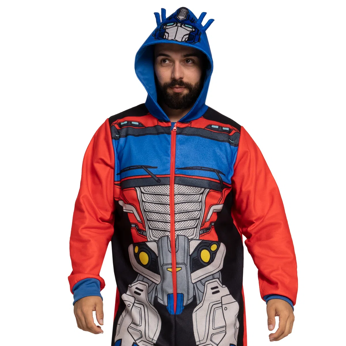 Transformers Pigiama Intero Uomo | Optimus Prime Pigiama in Pile Uomo | Pigiamone Interi Adulto