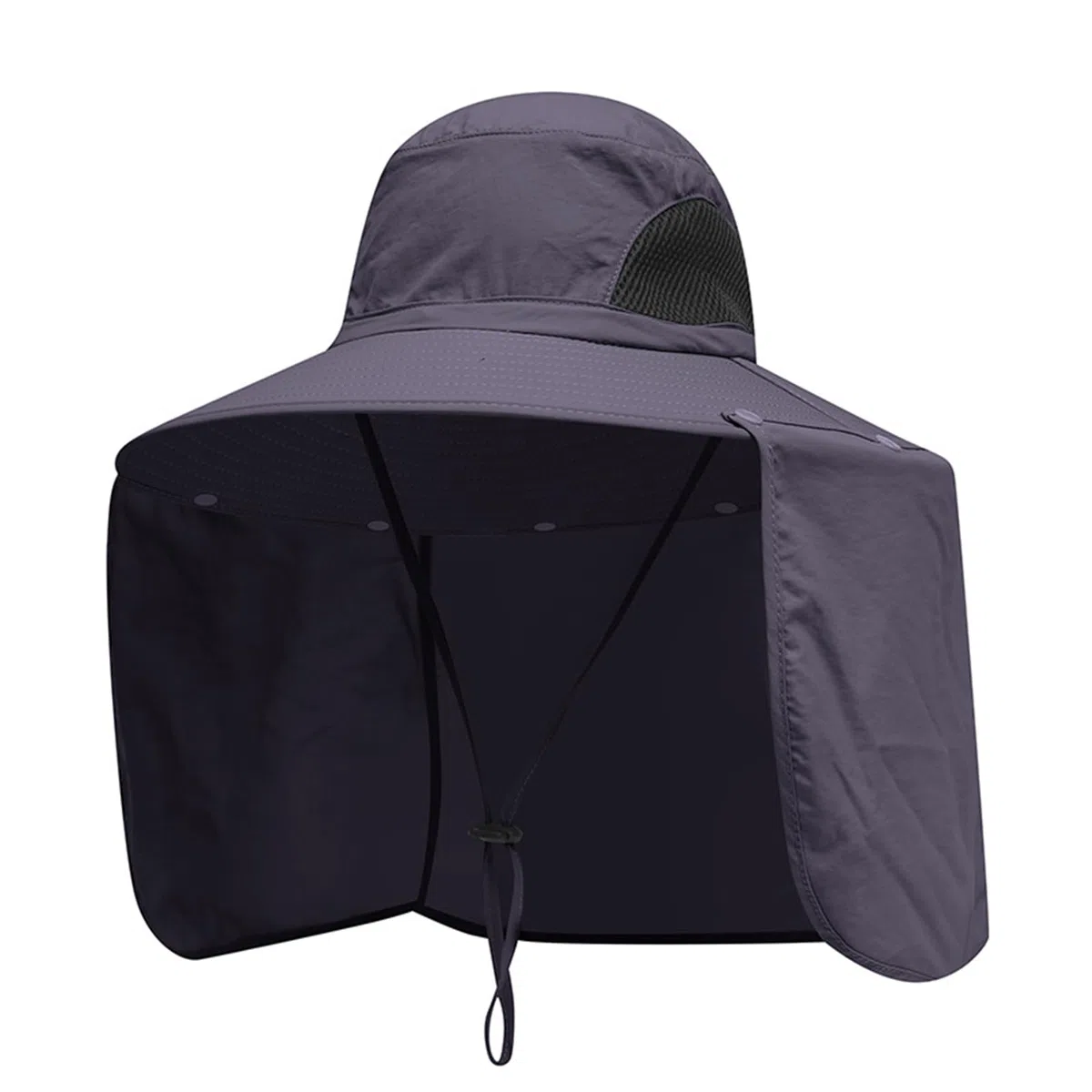 Cappello da sole a tesa larga da uomo, protezione UV con patta per il collo, cappello regolabile per pesca ed escursionismo all'aperto
