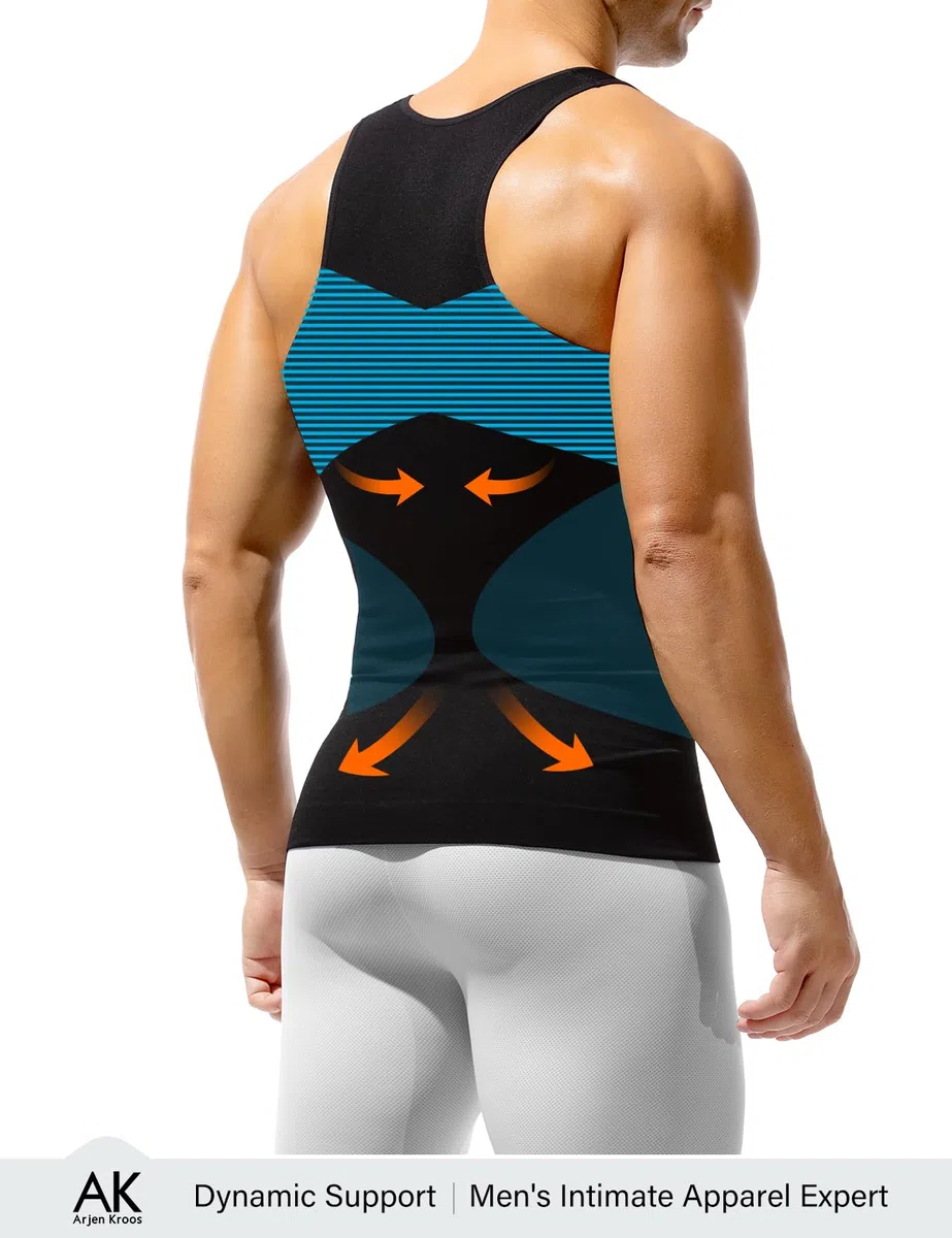 Arjen Kroos Canotte Compressione da Uomo Maglietta Contenitiva Snellente Intimo Senza Maniche Maglie Dimagrante Shapewear