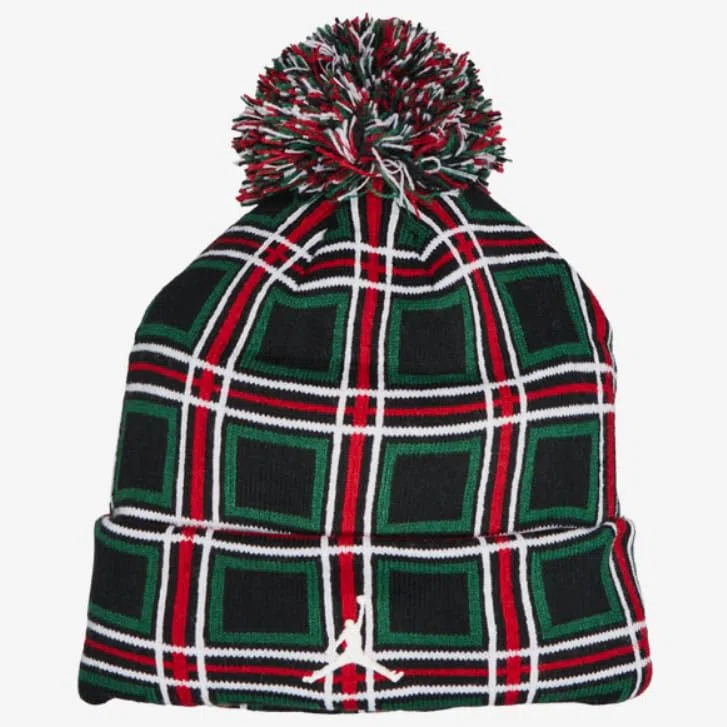 NIKE Jordan Cappello Beanie da Ragazzi Holiday Plaid Pom Nero Codice 9A0968-023
