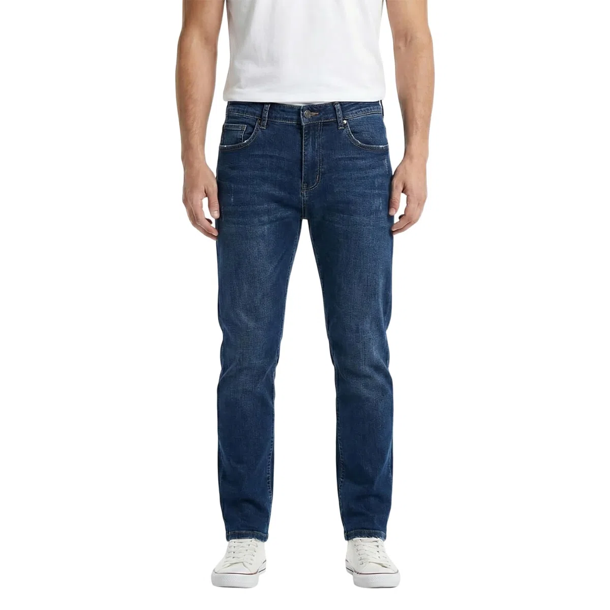 Gandy Jeans Uomo, 5 Tasche, Gamba Dritta, Pantalone Elasticizzato a Vita Alta, Regular Fit