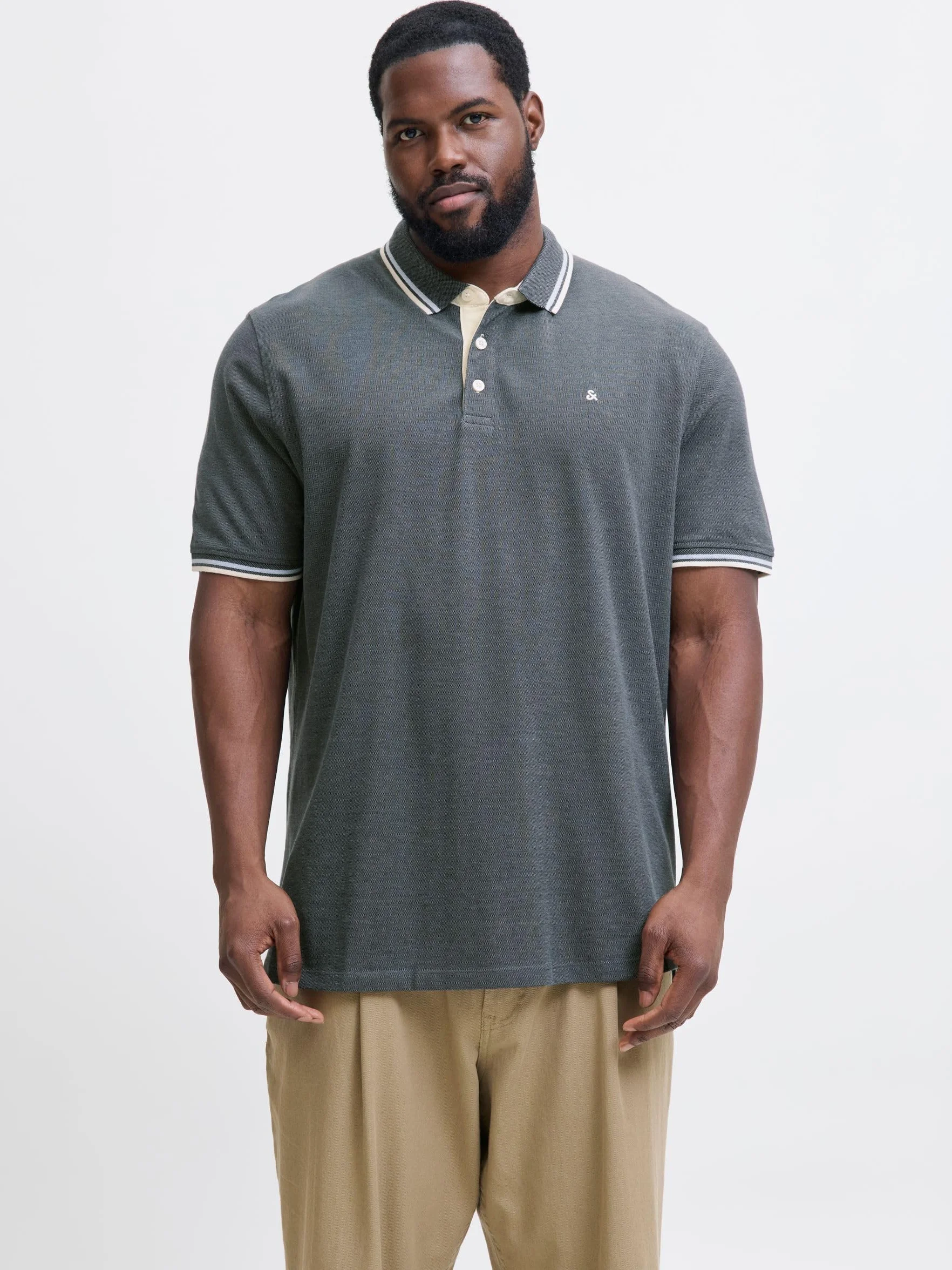 JACK & JONES Polo Plain Shirt Collar Polo