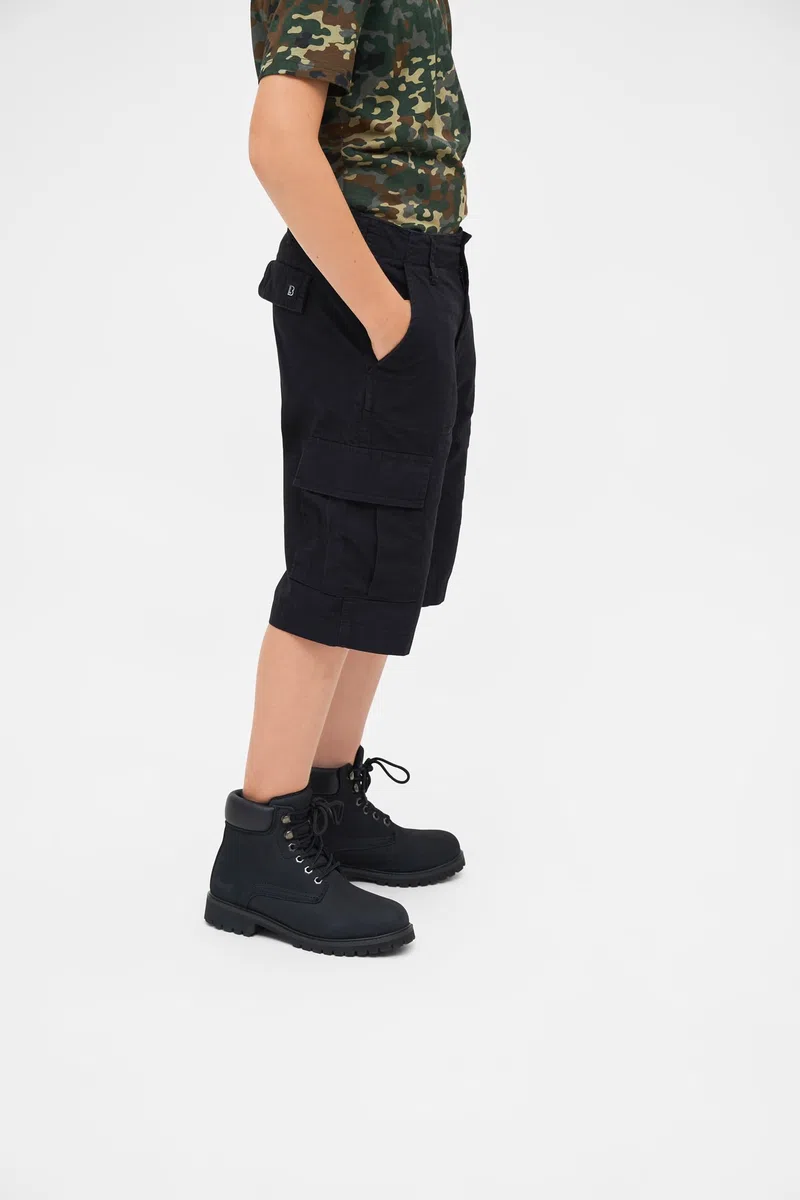 Brandit Kids' BDU Ripstop Shorts Unisex Shorts Nero