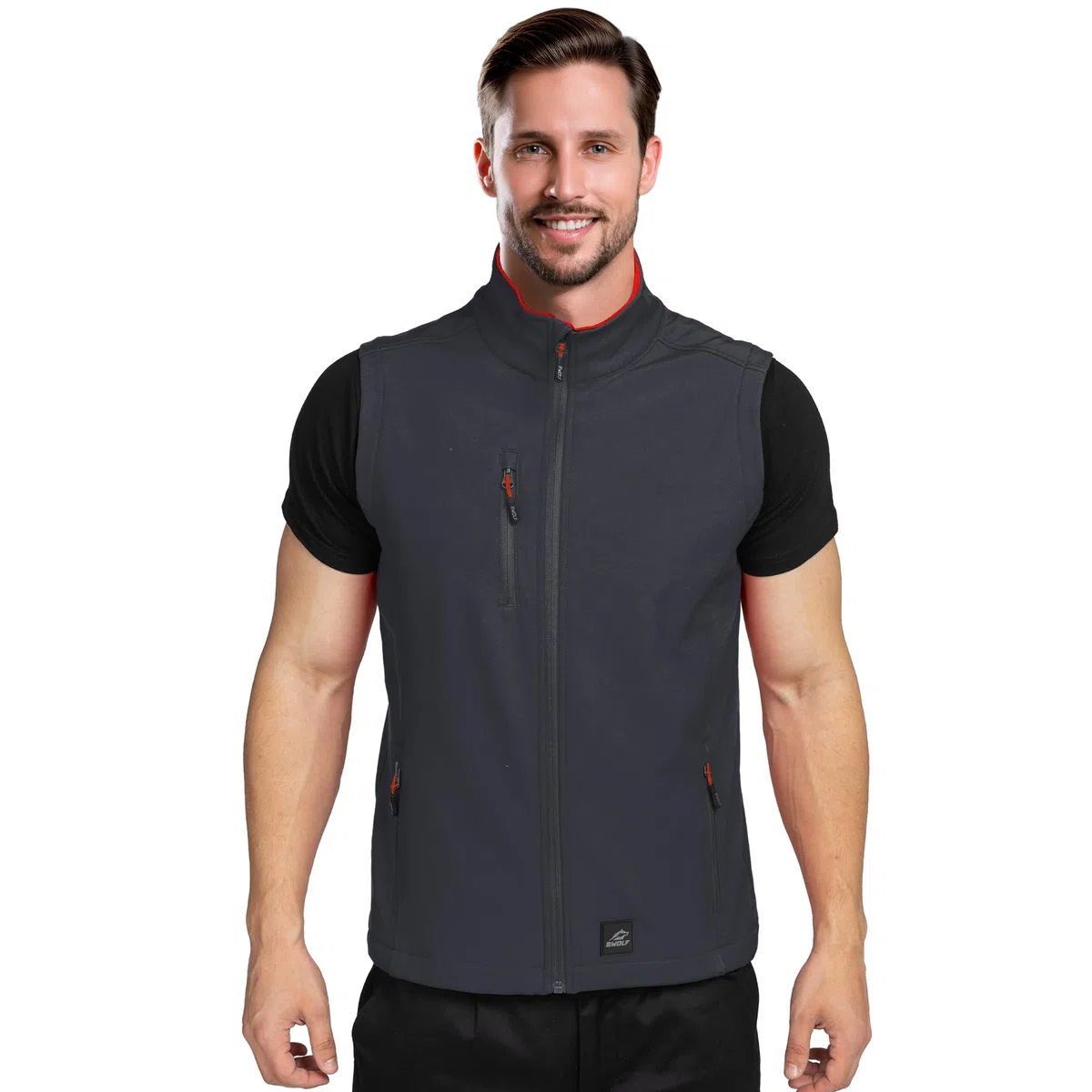 BWOLF Grin Gilet Softshell Antivento da Uomo, Cappotto Senza Maniche Leggero, Antivento e Impermeabile, Giacca Calda con Cerniera per Viaggi e Attività all'aperto
