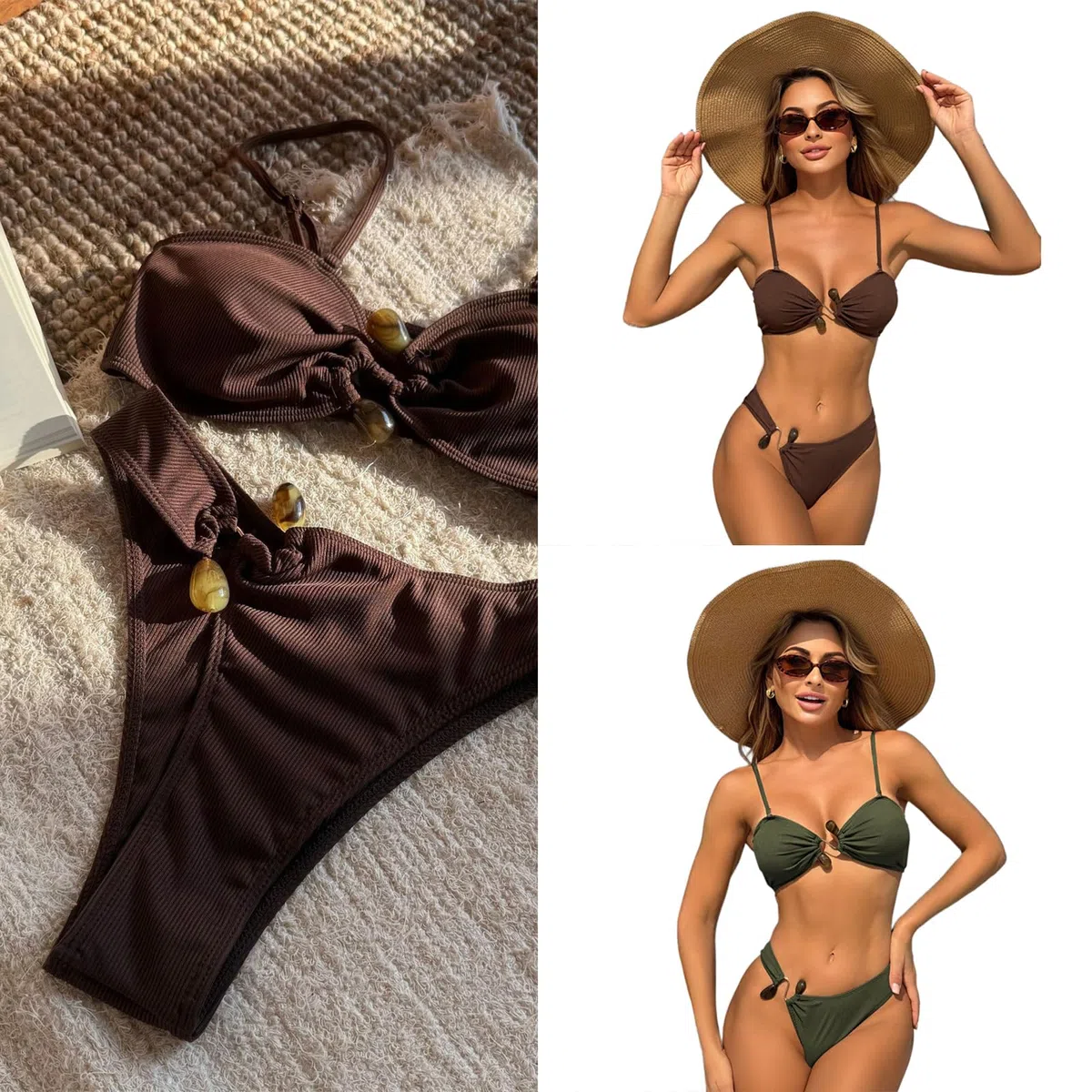 Donne Push Up Costumi Da Bagno Femminile Backless Costume Da Bagno Due Pz Split Costumi Da Bagno Colore Costume Da Bagno Set Donna Costumi Da