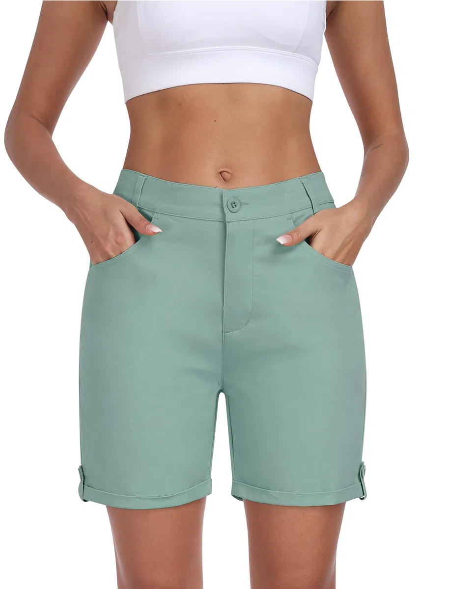 MoFiz Pantaloni Cargo Corti Donna Cotone Bermuda Shorts Pantaloncini Trekking Estivi