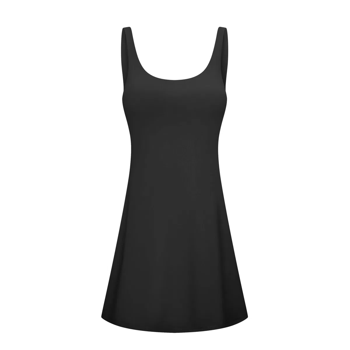 Abito sportivo da donna, traspirante, leggero, senza pieghe, con scollo a U