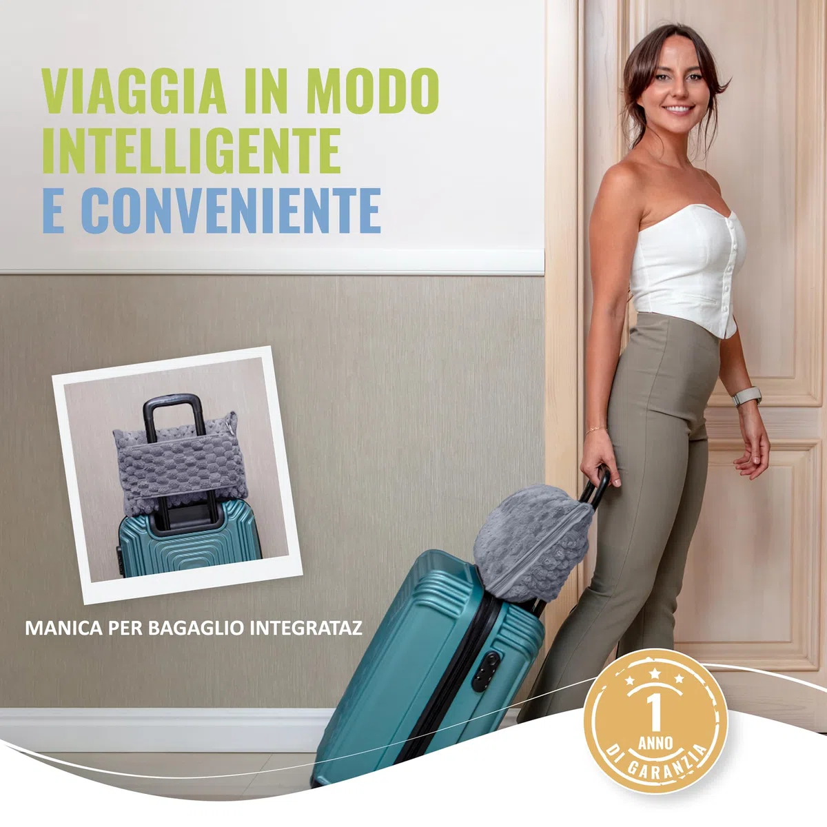 BOACAY Coperta da Viaggio Pieghevole per Aereo, Auto - Coperta da Ufficio Compatta - Cuscino Portatile per Adulti, Bambini con Custodia, Manica per Bagagli, Clip per Zaino