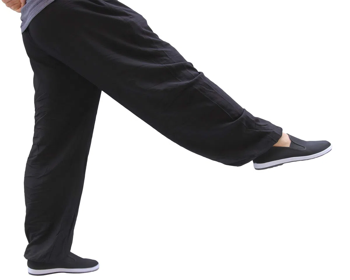 Tai Chi - Pantaloni da Allenamento da Uomo e da Donna, Kung Fu Uniforme, per Arti Marziali, Qigong Wing Chun Shaolin, Gamba Larga per Il Tuo Esercizio di Tai Chi - 2 Tasche