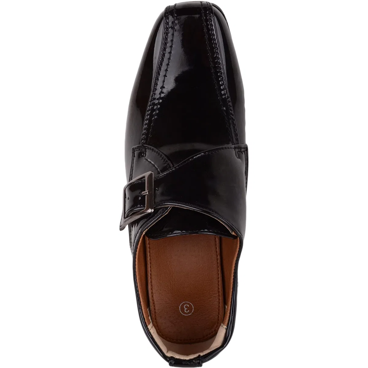 ABSOLUTE FOOTWEAR Scarpe da scuola per bambini e ragazzi, senza lacci, in finta pelle verniciata, formali, per scuola e matrimonio