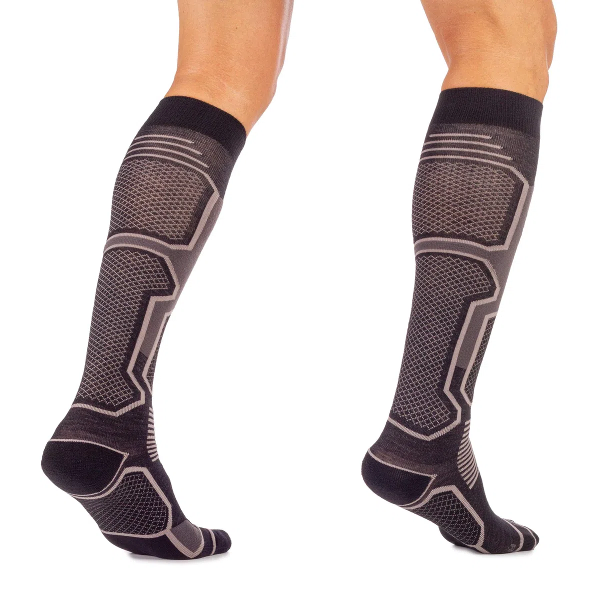 MICO CALZE SKI SUPERTHERMO PRIMALOFT in Maglia in polipropilene Micotex + fibra LYCRA, 100% Made in Italy, Pesanti con Potere Isolante, woman Donna Sportiva, in Colore Nero Viola Fluo