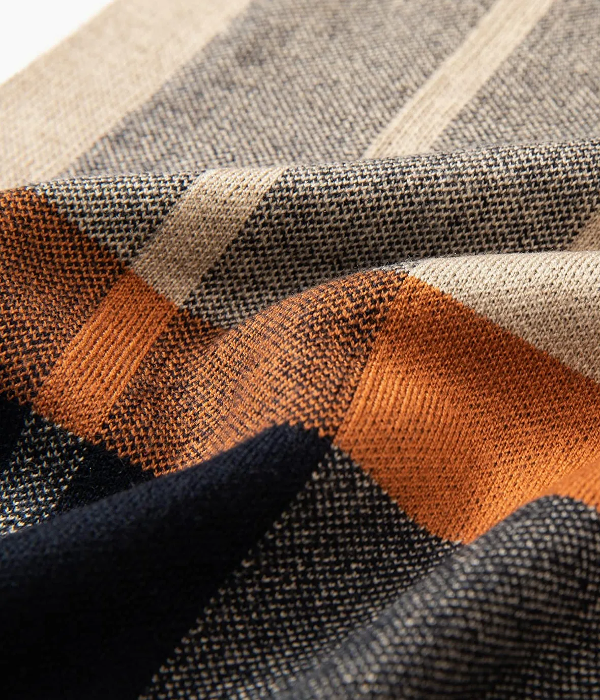 Villand Sciarpa Lavorata a Maglia Scozzese in Lana Merino Australiana per Uomo, Cravatte Calde e Morbide Invernali Scozzesi con Confezione Regalo, 30CM W x 180CM L