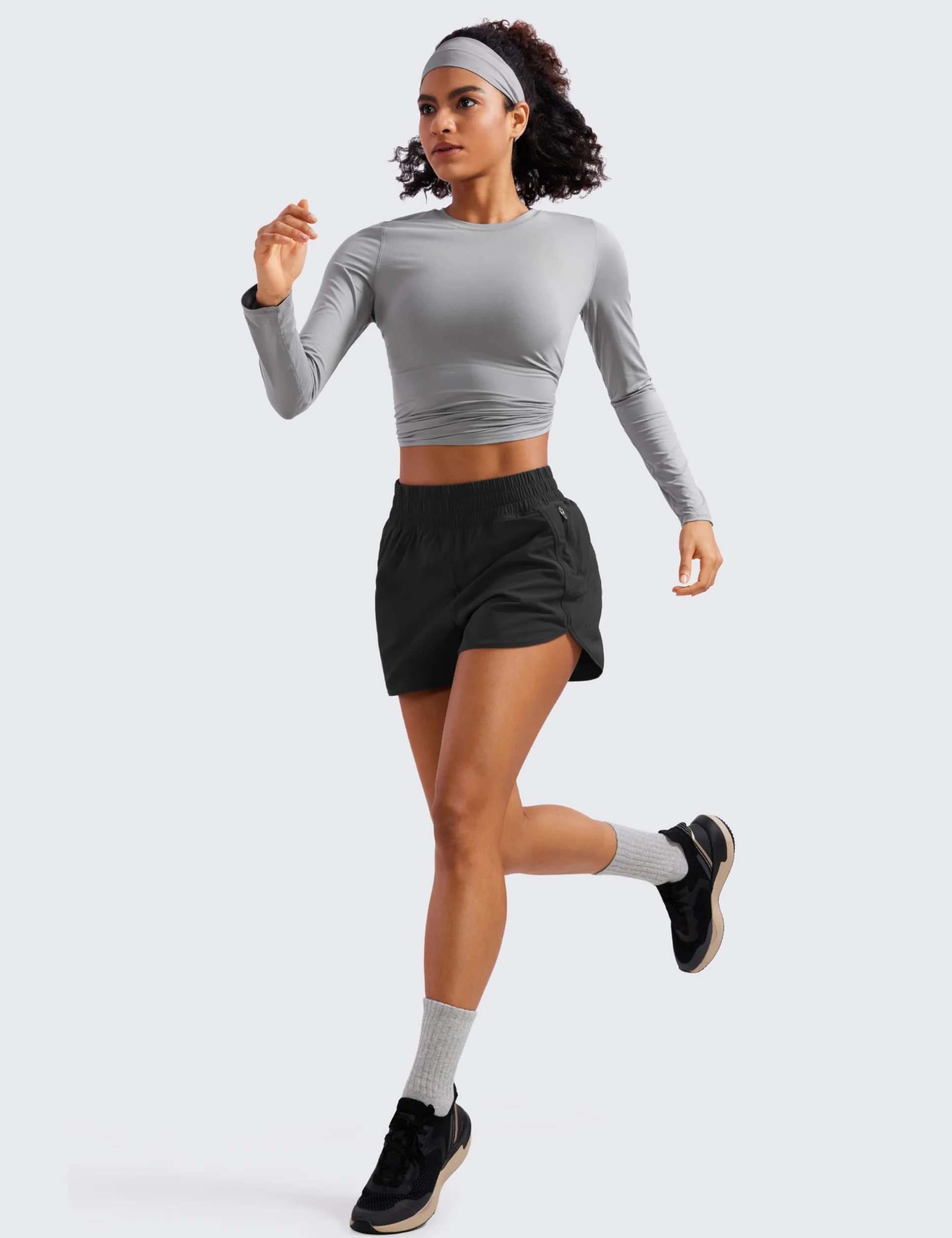 CRZ YOGA Pantaloncini da Corsa a Vita Alta da Donna Fodera
