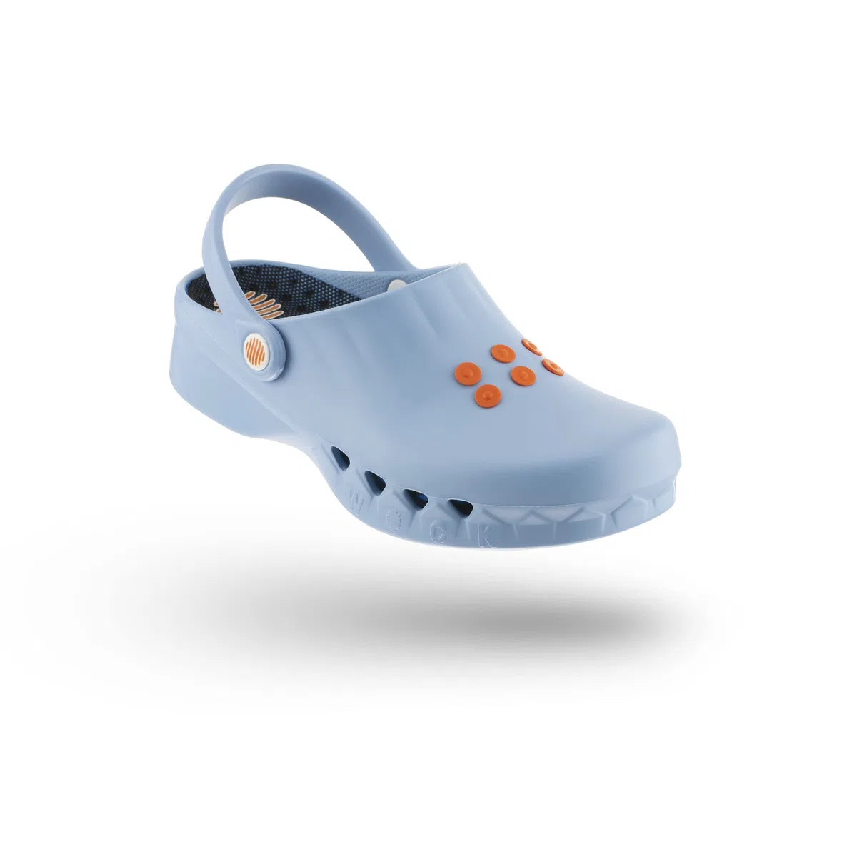 WOCK Nube con Soletta, Zoccolo Sanitario Donna e Uomo, Zoccoli Sanitari Ultraleggere Antiscivolo SRC, Antistatico e Traspirante con Cinturino