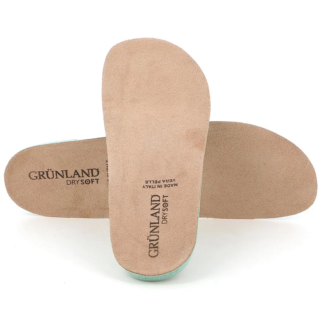 GRUNLAND soletta plantare DRY SOFT estraibile lattice traspirante e pelle di ricambio scarpe ciabatte donna per tanti modelli grunland (natural, 40)