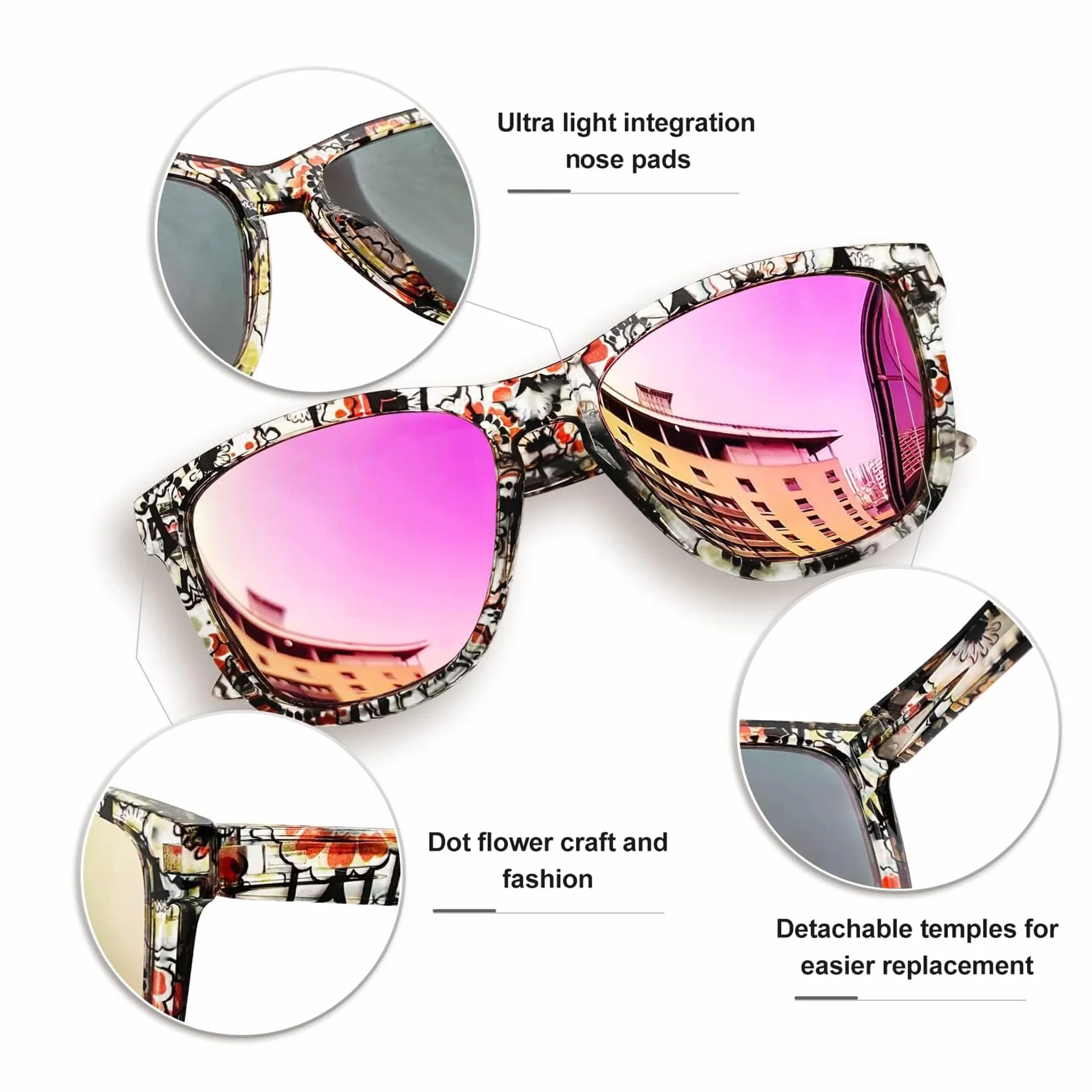 KANASTAL Occhiali da Sole da Donna Uomo Polarizzati Protezione UV400 Quadrati Retrò Classici Vintage Sunglasses per Spiaggia Viaggio Pesca