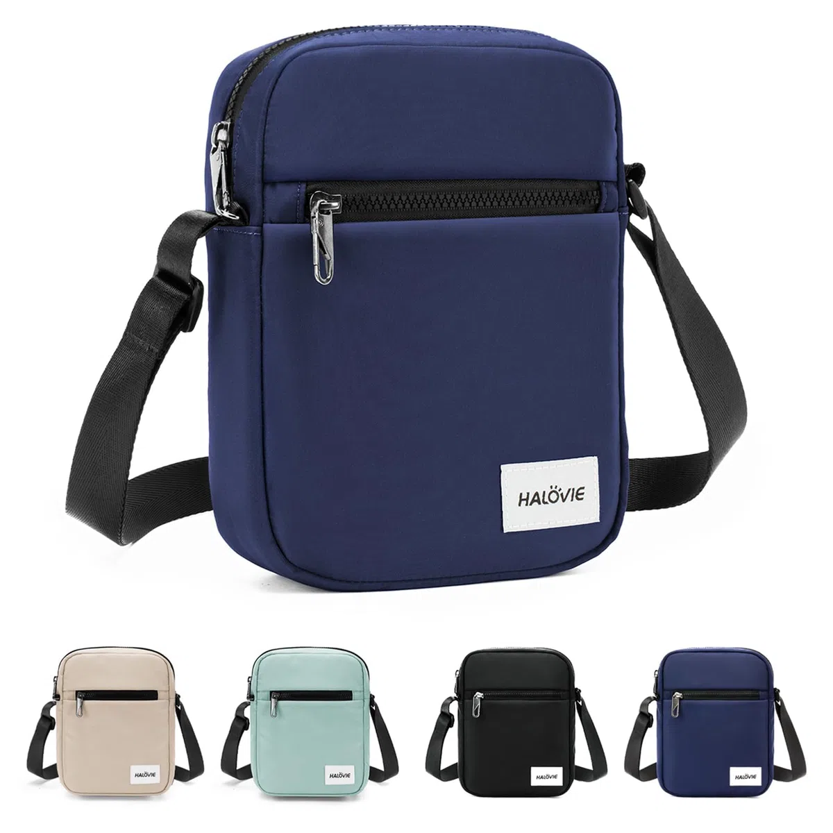 HALOVIE IHIKER3 - Borsa a Tracolla Unisex Antifurto Piccola | Mini Borsello Crossbody Sling Messenger per Uso Quotidiano, Commute, Scuola e Viaggi