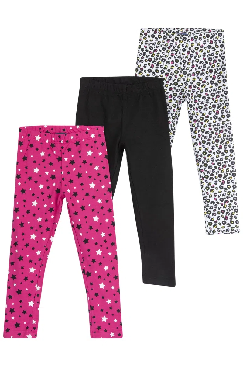 Chicco, Set 3 Leggings Bambina, Pantaloni Bambina in Morbido Cotone, Abbigliamento Bambine, Designed in Italy