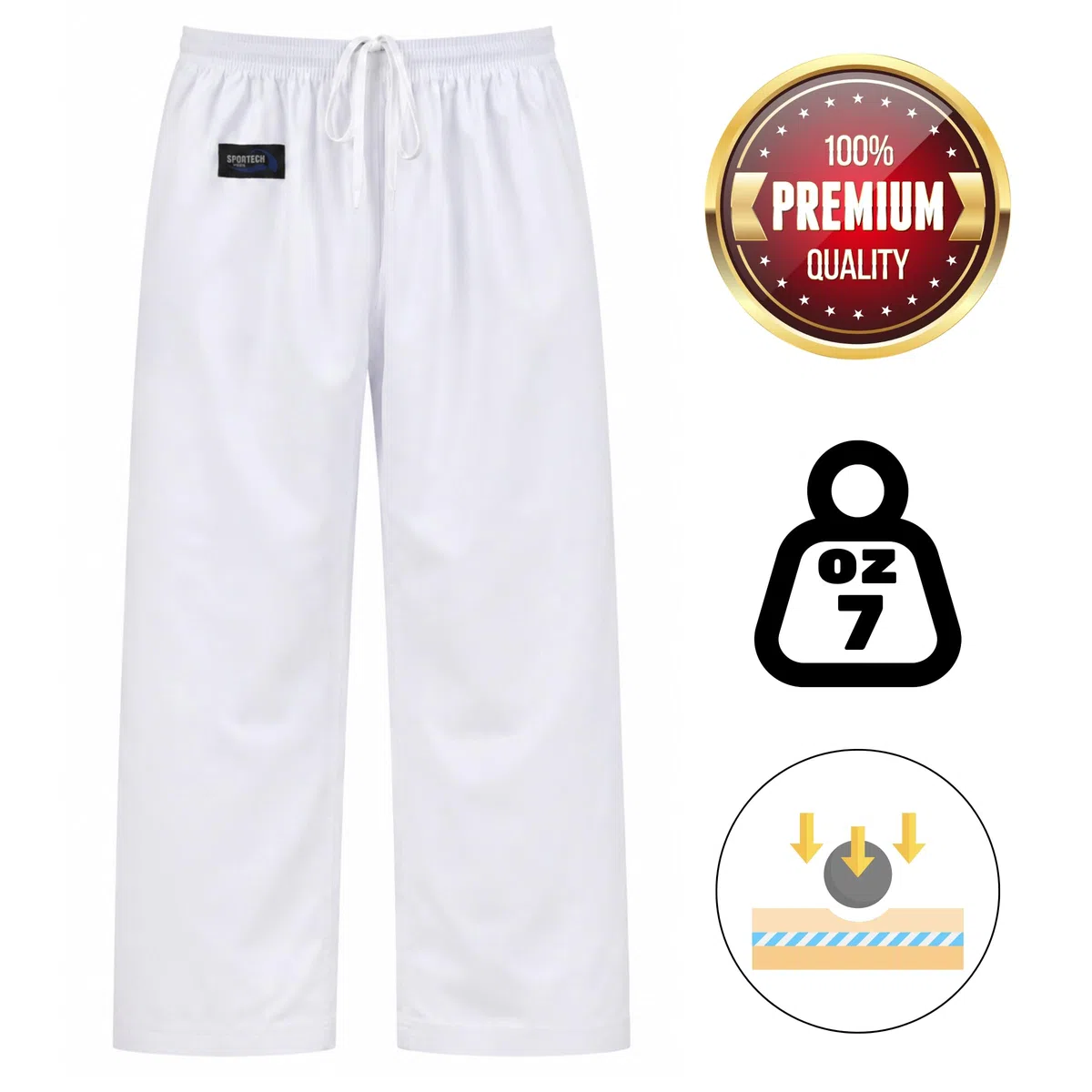 Pantaloni Allenamento Arti Marziali Karate Kumite Kungfu Wushu Jujitsu Judo Tai Chi