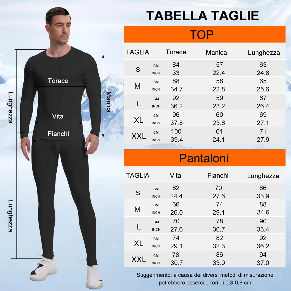 NuCamper Intimo Termico Uomo Set, Biancheria Intima Termica Uomo Funzionale Invernale Manica Lunga Maglia Termica e Pantaloni Base Layer Asciugatura Rapida per Sci Sport Ciclismo Calcio Corsa Running