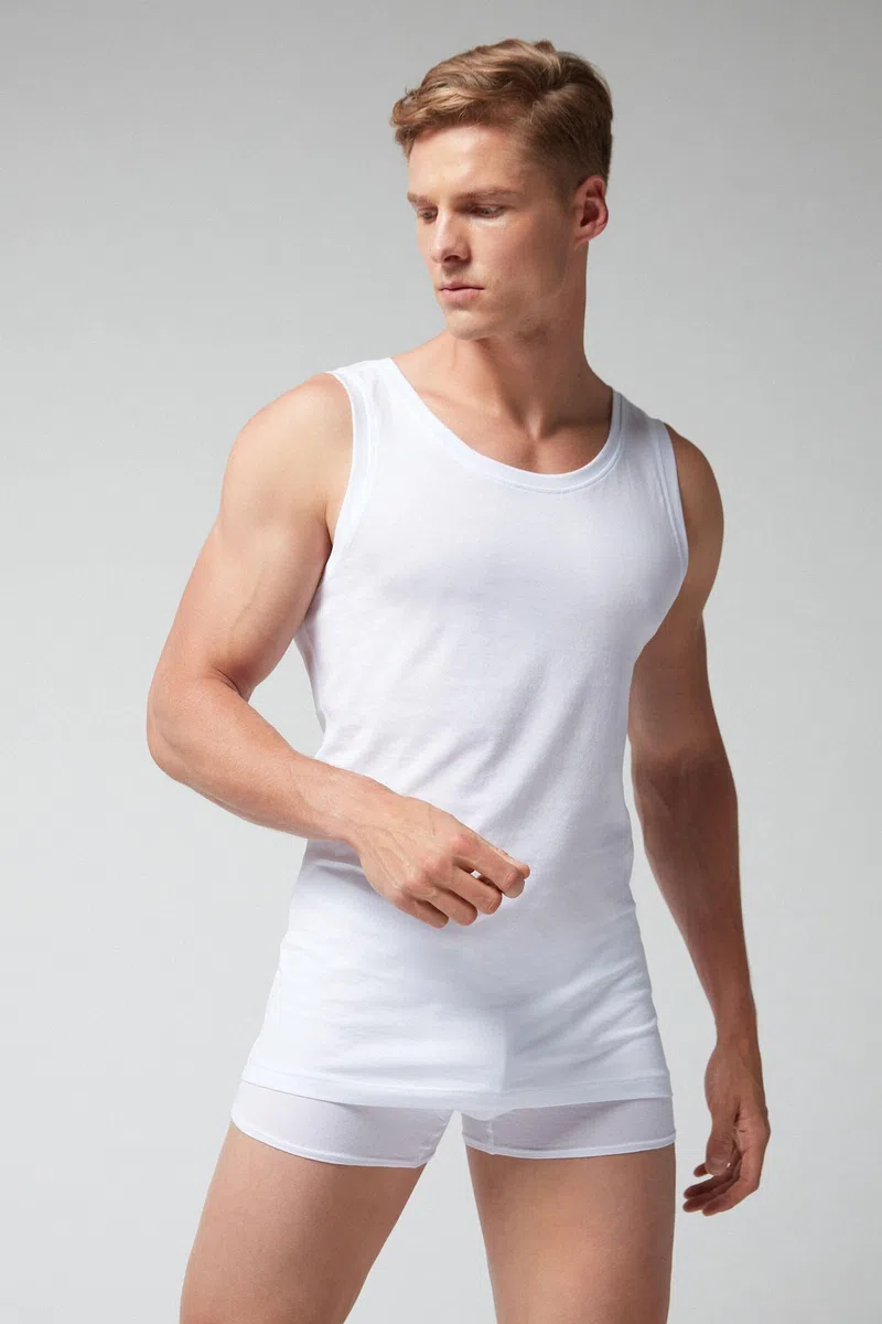 Maglietta | Canotta Intima Uomo Cotone Pettinato 100%. (6pz) Canottiera | Maglia Girocollo o Scollo a V. T-Shirt Superior Premium Cotton