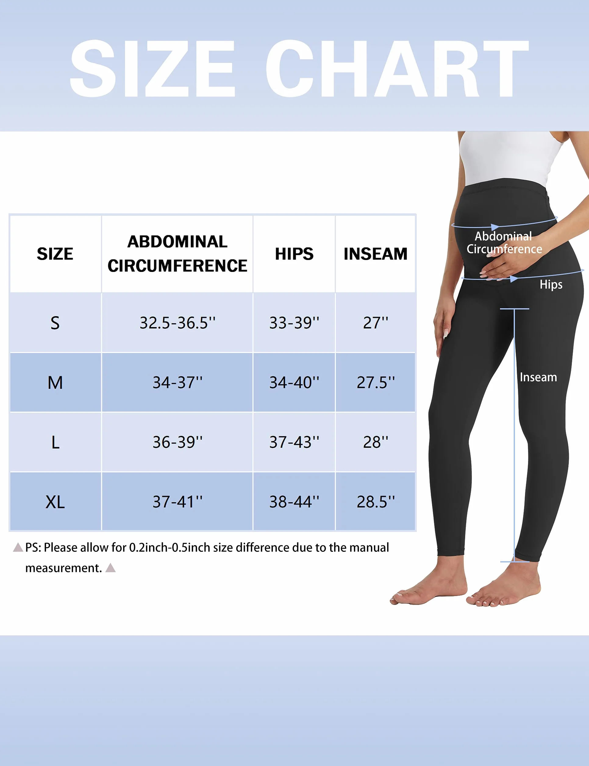 Buttergene - Leggings Premaman da Donna, Coprono la Pancia, Abbigliamento Sportivo Premaman, Pantaloni Attillati da Allenamento e Yoga